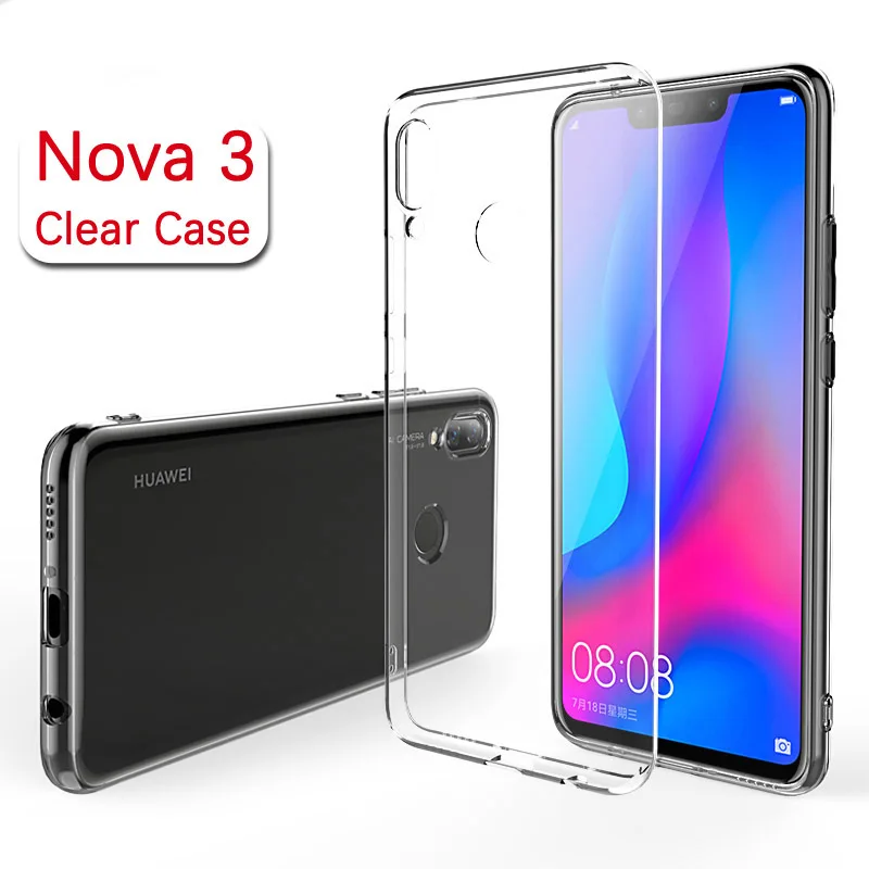 

huawei nova 3 case silicone cover back clear transparent ultra thin TPU case for PAR-AL00 nova3 huawei nova 3 case cover