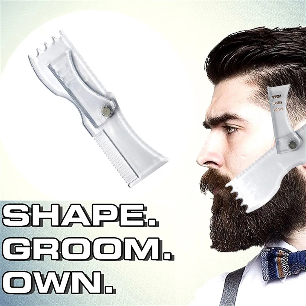 Супер практичная Мужская Hommes борода формирование Стайлинг шаблон борода гребень для бритья вырезать укладка бороды инструменты п