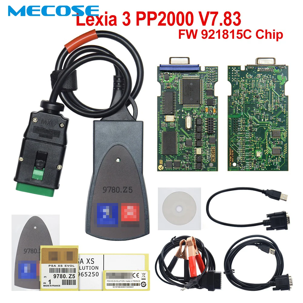 

2019 Lexia3 PP2000 OBDII 2 Full Chip Gold Edge For Citroen For Peugeot Lexia 3 Diagnostic Tool With New Diagbo