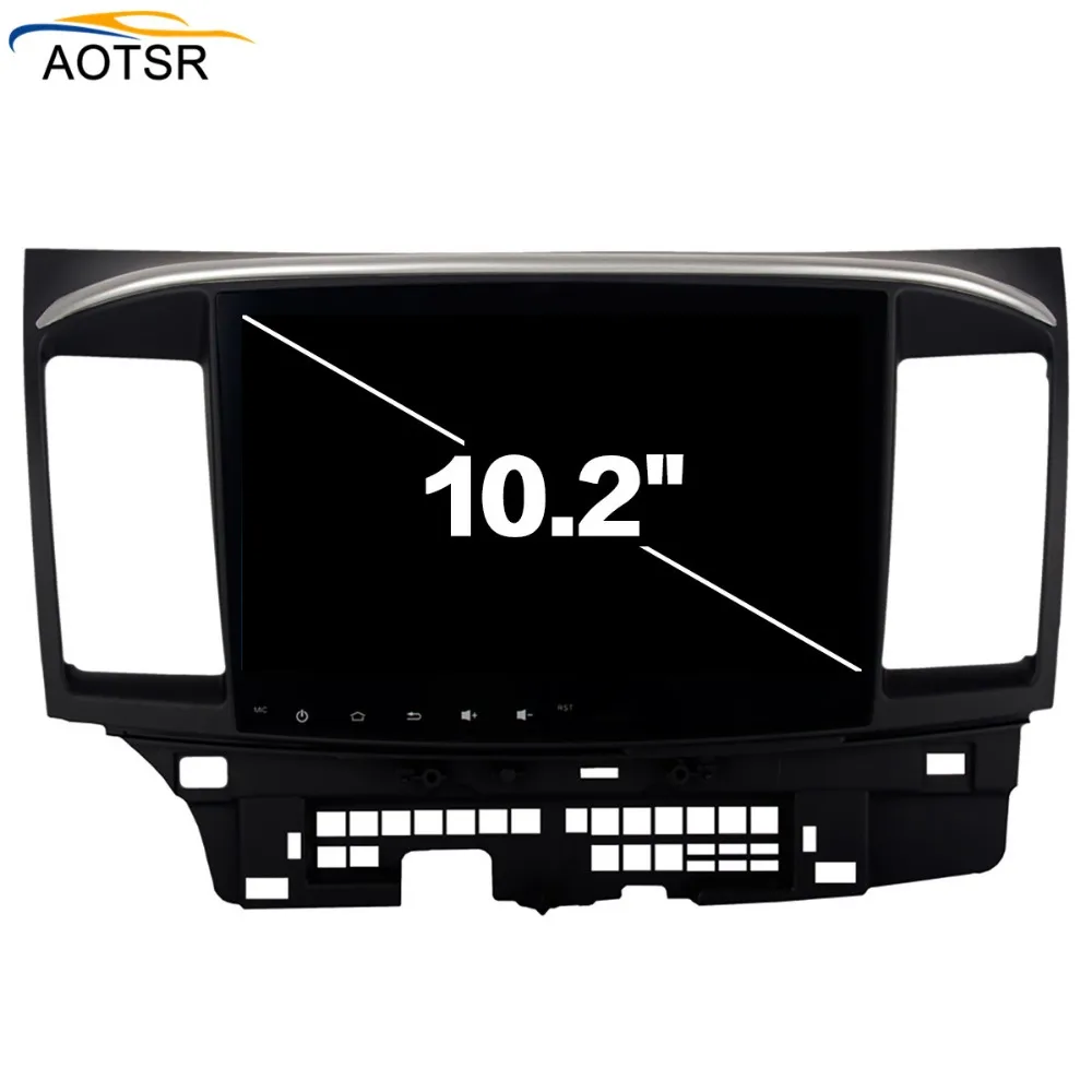 Discount Android 8.0 car dvd Radio player For Mitsubishi Lancer 2007-2017 gps navigation car multimedia stereo head unit with 8 core 4+32 3