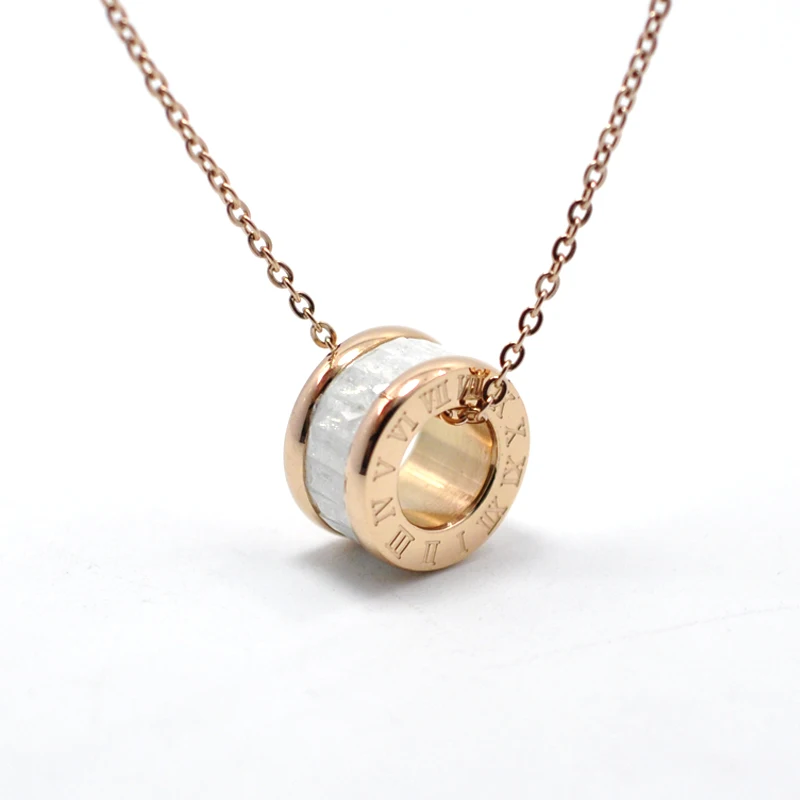 

FYSARA Charming Boho Jewelry Rose Gold-Color Round Crystal Necklace For Women Chain Collar Roman Numerals Short Necklaces Gift
