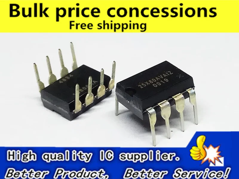 Livraison Gratuite 20 pièces W25X80AVAIZ DIP W25X80 DIP8 25X80 DIP 8 ...