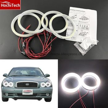 

HochiTech Ultra bright SMD white LED angel eyes 2000LM 12V halo ring kit daytime running light DRL for Hyundai Sonata 2002-2005