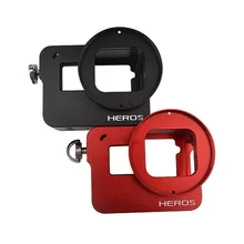 Metal Aluminium Protective Frame Housing Case Cover Shell Protector with Wrist Strap 52mm UV Filter for GoPro Hero 5 Camera