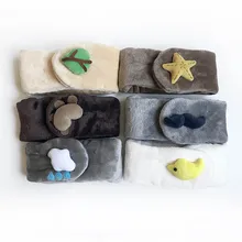 Cartoon Scarves Autumn And Winter children's Warm Plush Around The Neck Scarf Baby Cartoon Thicken Soft Collar