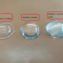 Светодиодный из оптического стекла объектива Диаметр, маленького размера, круглой формы с диаметром 32 мм плоско-очки Оптические convex объектив, мощность светодиодный линзы