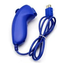 Nunchuck аксессуары для видеоигр консоль Nintendo Wii Пульт дистанционного управления синий цвет