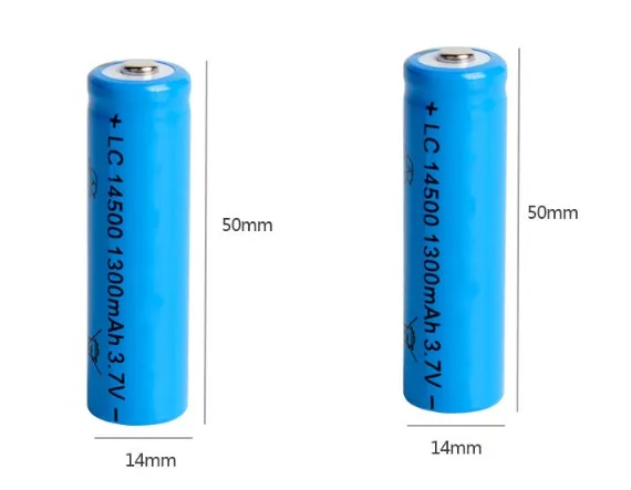 1or2 шт AA 14500 1300mah 3,7 V литий-ионные аккумуляторные батареи для светодиодный фонарик, игрушка в Россию