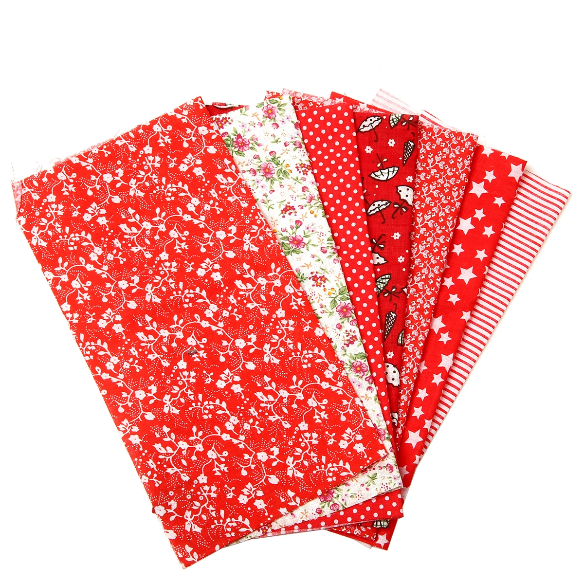 

7pcs 100% Cotton Quilt Cloths Squares Quilt Fabrics 25x25cm Assorted Pre-Cut Plain DIY Handmade Decor For Sewing Textiles