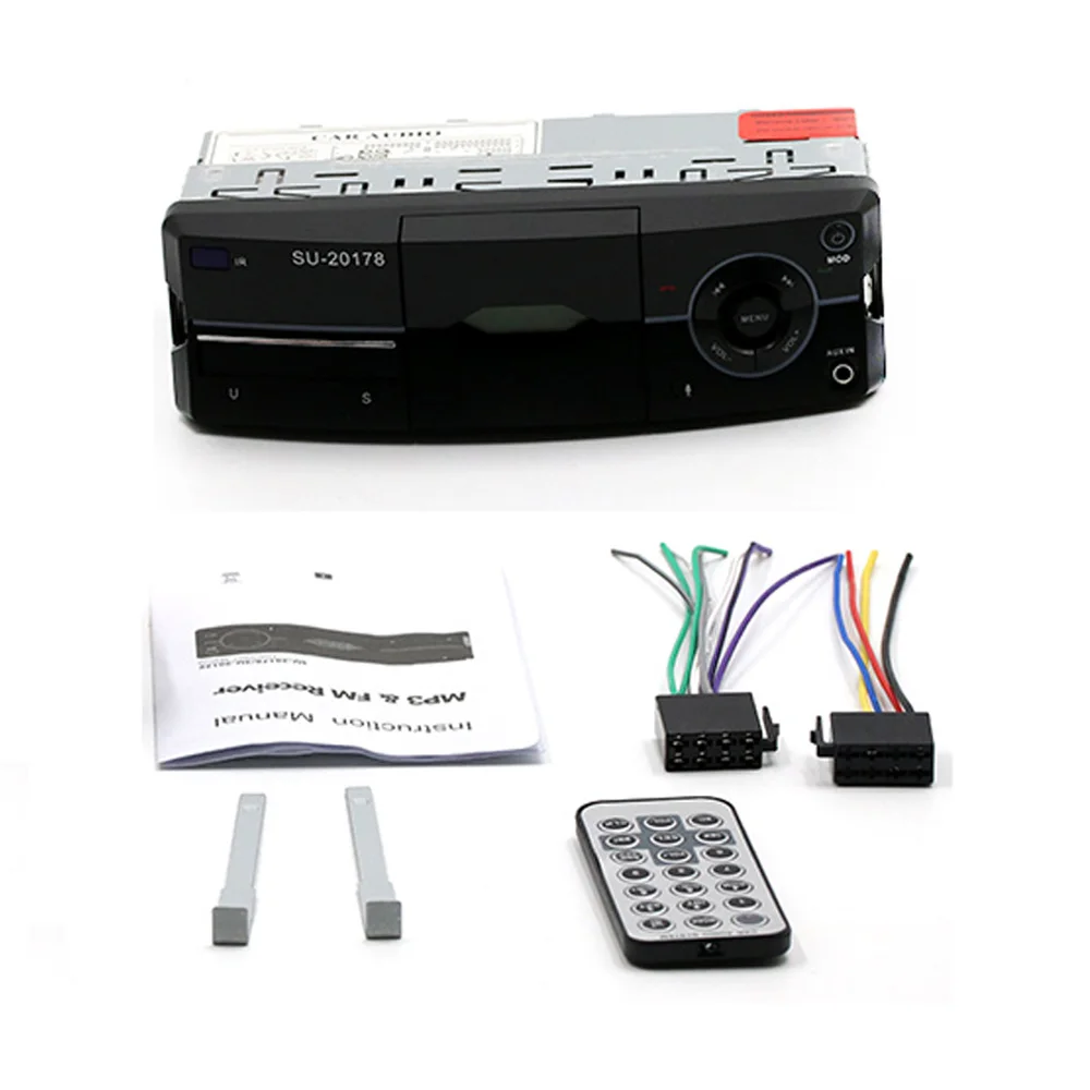 Автомобильный аудио стерео Авто Авторадио 1 Din Araba Teypleri Bluetooth WMA Usb AUX FM в TF Mp3 плеер Радио Para ro электронный