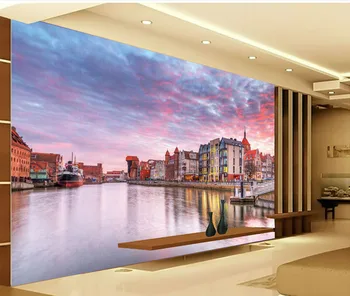 

Wallpapers photo Customize 3D Photo Beautiful River Scenery Murals for Sofa TV Background Wall Bedroom 3D Living Room Mural