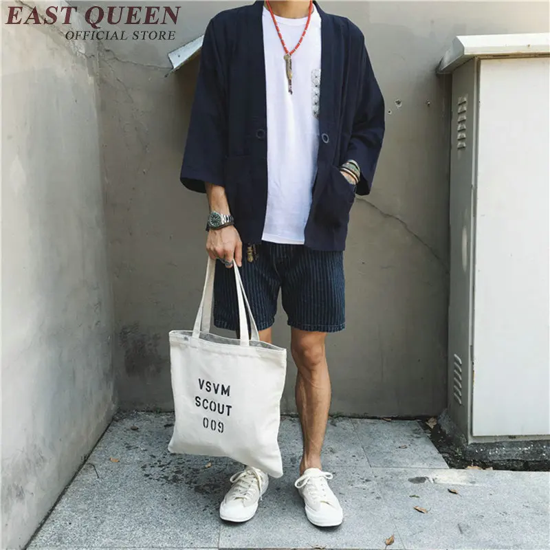 Japanese kimono cardigan men haori yukata male samurai costume clothing kimono jacket mens shirt yukata haori KK1011