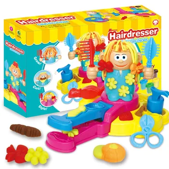

Play Dough Molding Clay DIY Slime Hair Grow/Design/Cut/Comb Plasticine and Tool Kit New Fashion Hairdresser Colour Clay Toys