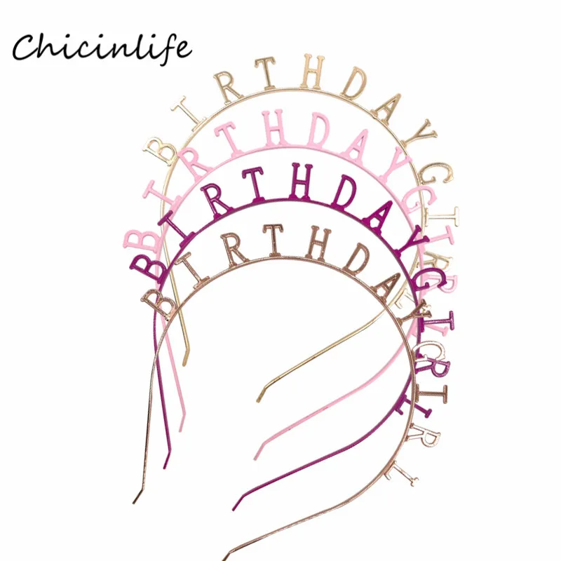 Chicinlife 1 шт. металлическая розовая Золотая повязка на голову для девочек день