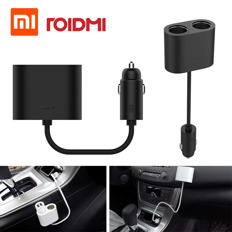 

Xiaomi Roidmi 1 to 2 Car Cigarette Lighter Charger Adapter Compatible for iPhone iPad Android Samsung Xiaomi Smartphone