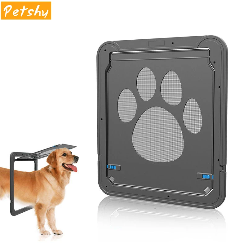 

Petshy Lockable Pet Dog Cat Door Security Flap Door Plastic Gates Door Safe Flap Door Pet safety products