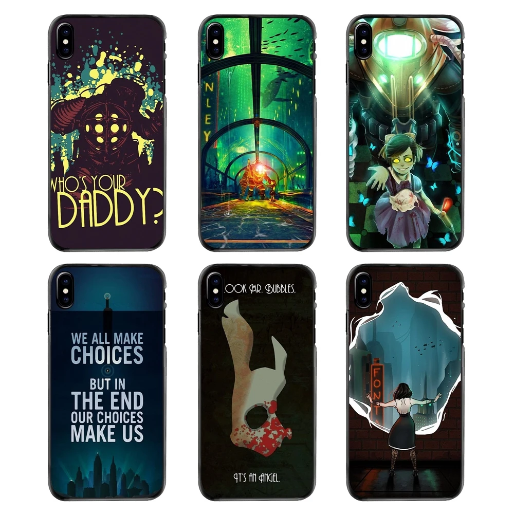 For iPhone 4 4S 5 5S 5C SE 6 6S 7 8 Plus X XR XS Max iPod Touch Covers Bioshock Infinite House Fitzroy Booker Elizabeth |