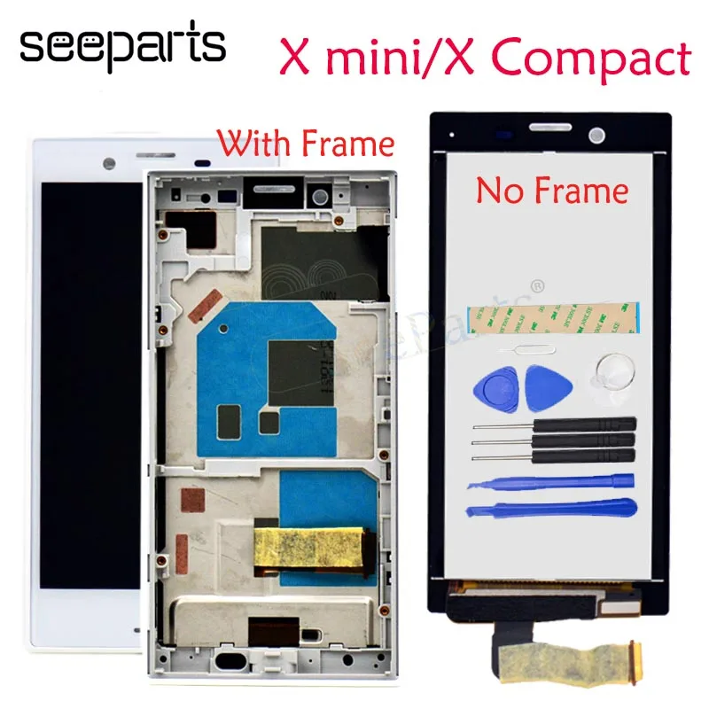 

Black For Sony Xperia X mini Compact LCD Display With Touch Screen Digitizer Assembly F5321 Replacment For SONY X Compact LCD