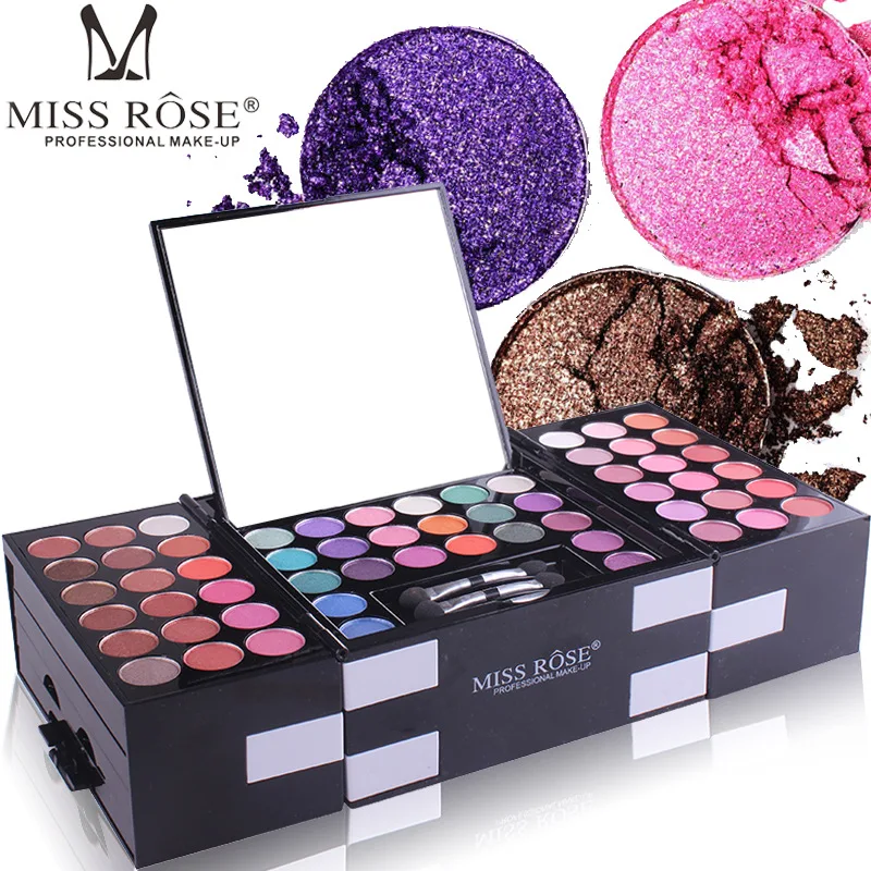 Matte Shimmer Makeup Set 142 Color Eyeshadow Palette 3 blusher brow powder Kit Cosmetics Eye Shadow Maquiagem | Красота и здоровье