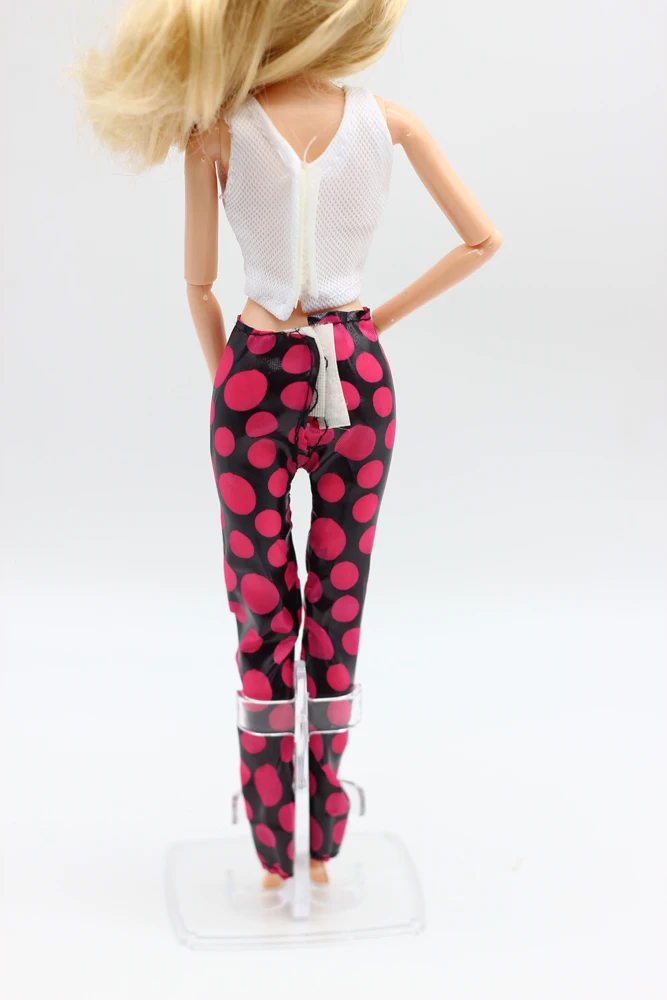 5 комплектов одежды для куклы Барби, штаны, модная одежда, блузка, брюки, одежда eg018