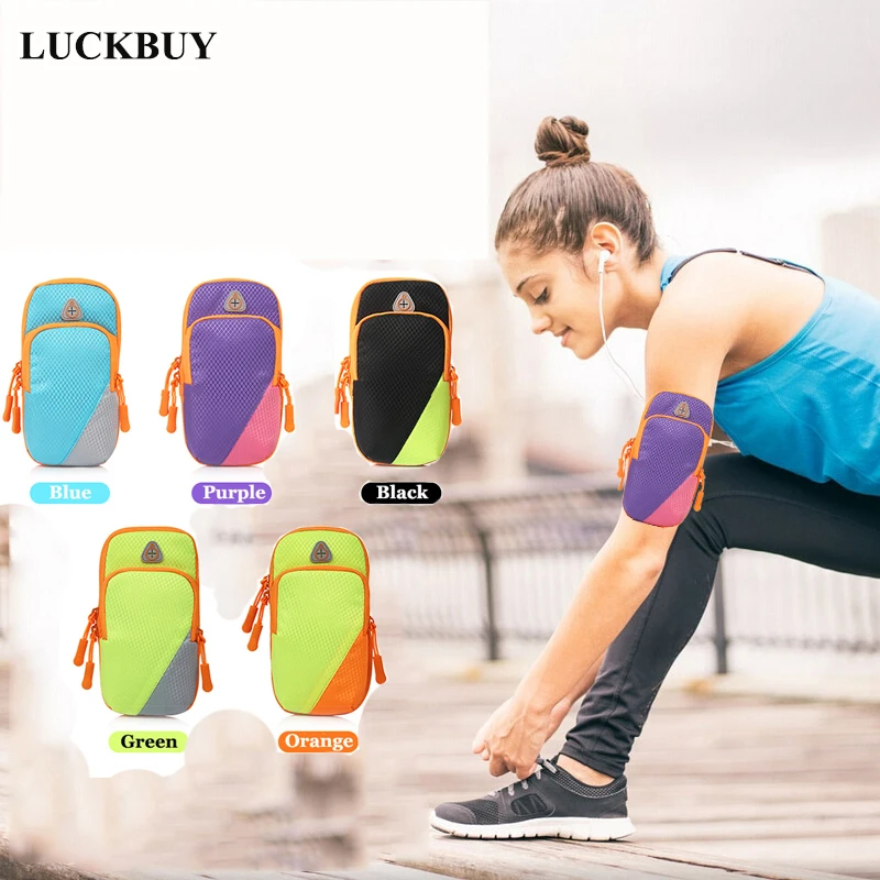 Kopen LUCKBUY 2018 Nieuwe Running Armband Jogging Armbanden Zakje voor iphone X 8 7 6 Plus voor Samsung S8 S9 Sony HTC Xiaomi Huawei P20