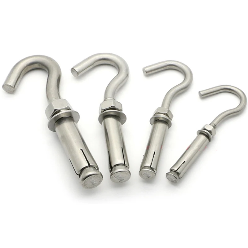 1pcs M6 M8 M10 M12 Expansion Screws Hooks 304 Stainless Steel For
