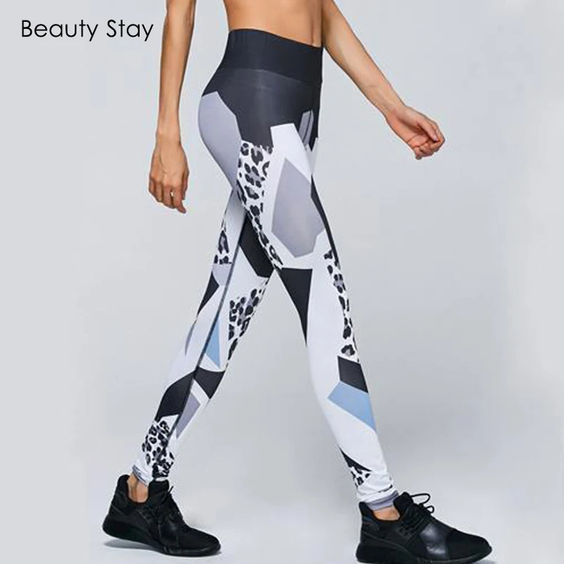 Beauty Stay Women Fitness High Waist Workout Leggings Push Up Sexy Ankle-Length Elasticity Stretch Summer Pencil Pants