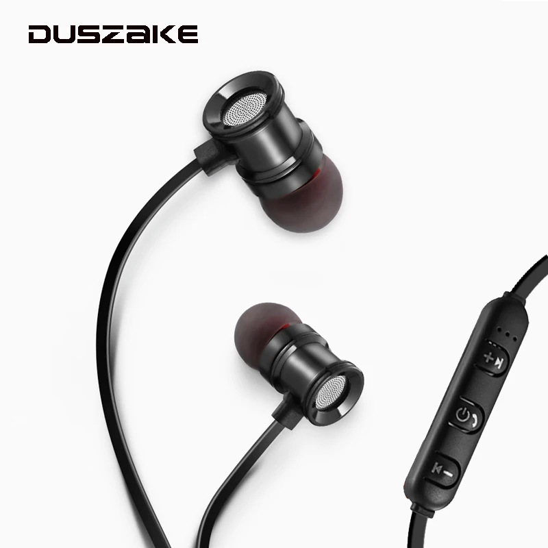 

DUSZAKE Magnetic Wireless Bluetooth Earphone For Phone Sport Bass Headphone Wireless Bluetooth Earphone For Xiaomi Phone