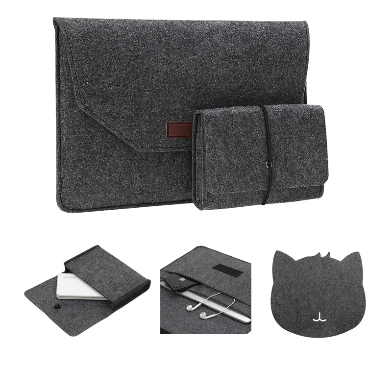 Шерстяной войлок для Macbook Retina 13 15 A1398 A1502 сумка ноутбука Air Pro 11 12 Войлок USB