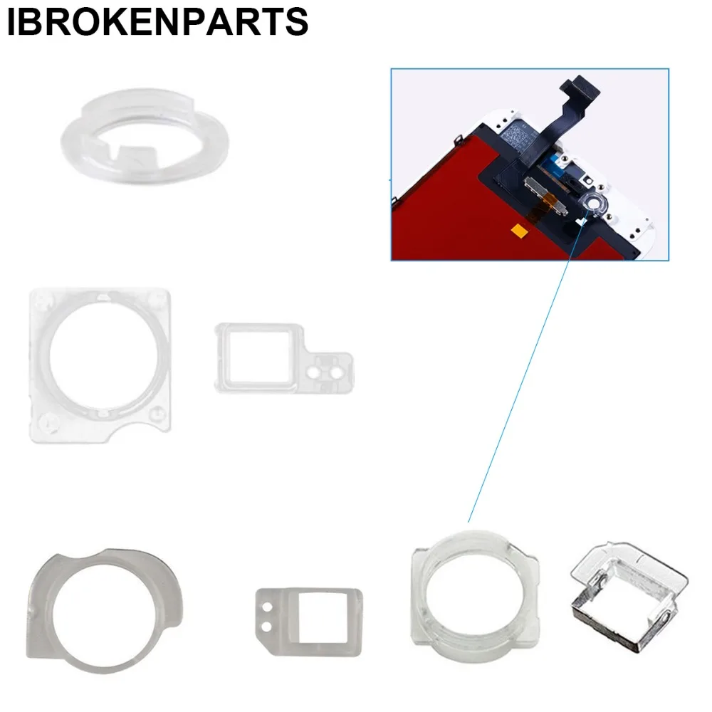

50PCS for iPhone X 8 7 6 6S Plus 5 5C 5S SE 4 4S Front Camera Screen Ring Proximity Sensor Plastic Holder Clip Bracket Circle