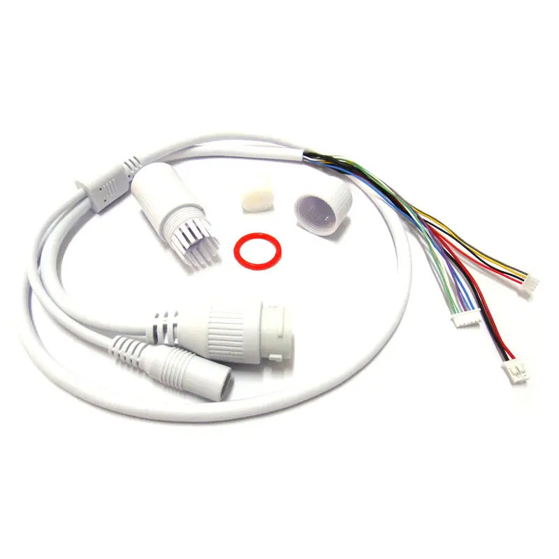 Waterproof POE LAN cable for CCTV IP camera board module with weatherproof connector