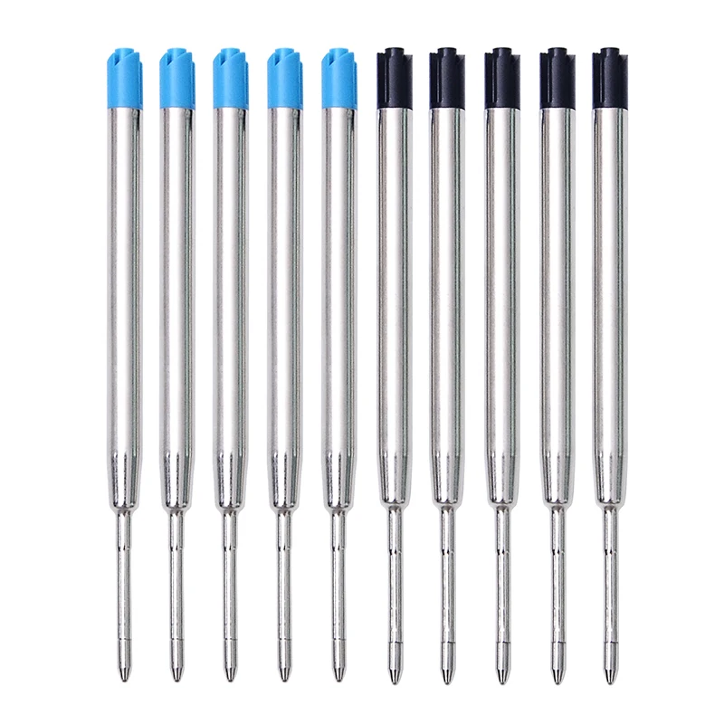 10 teile/los Metall Kugelschreiber Minen Blue & Black Ink Medium Roller Kugelschreiber Refill Schule Büro Schreibwaren Geschenke Liefert-in Kugelschreiber-Mine aus Büro- und Schulmaterial bei
