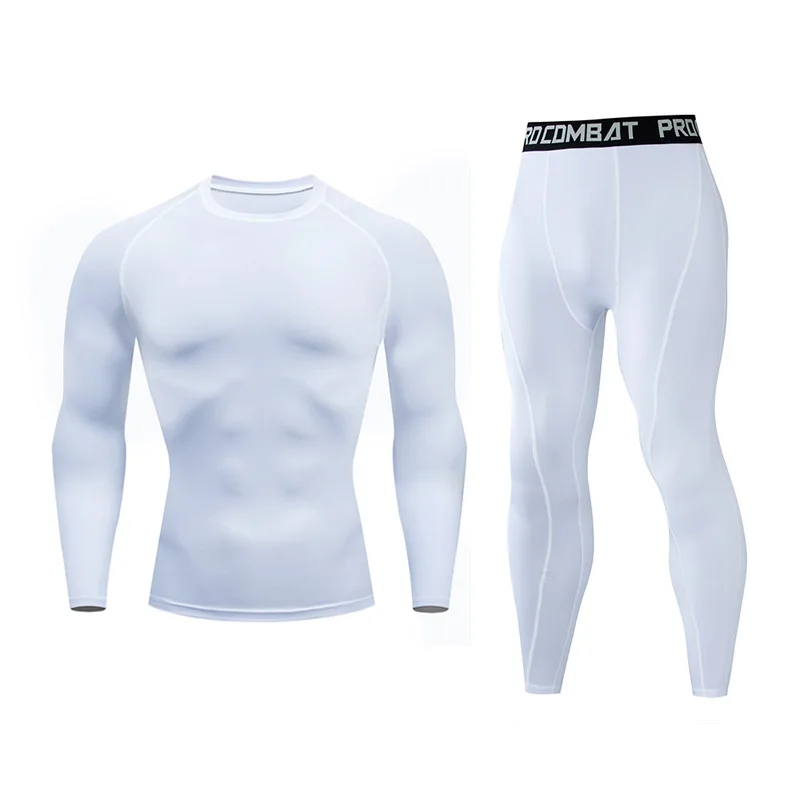 warm long johns Men long johns fitness thin tight thermal underwear suits and pants clothes for men silk long johns