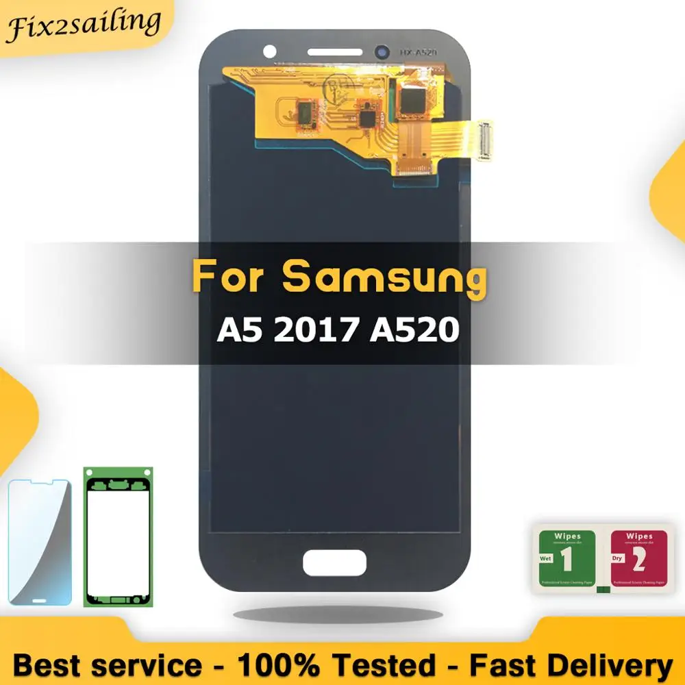 ЖК-дисплей Super AMOLED для Samsung Galaxy A5 2017 дисплей A520 A520F A520F/DS сменный дигитайзер в сборе