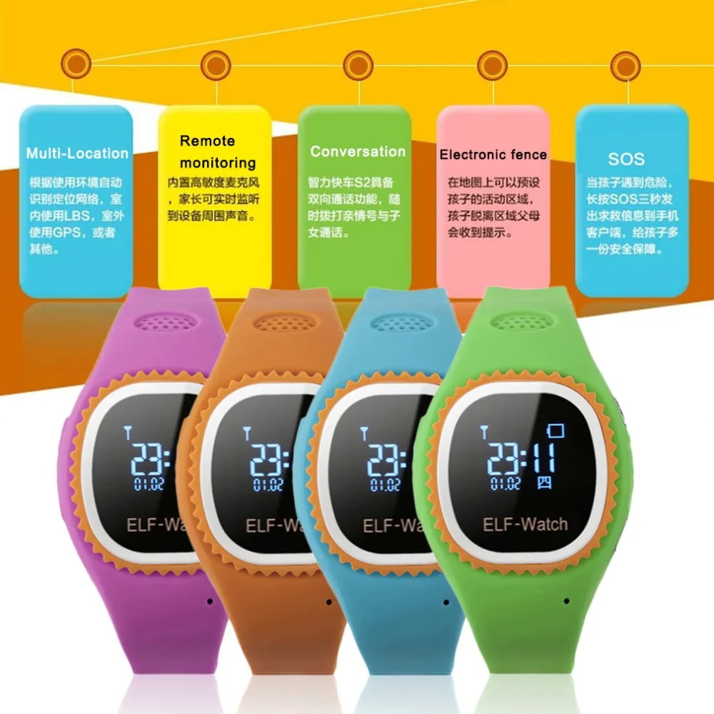 

GPS Tracker SOS Alarm Children Watch For Android IOS Anti-lost Kids Promotion relogio masculino