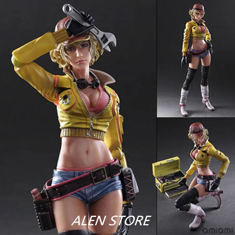 

PLAY ARTS 27cm Final Fantasy XV Sexy Girl Cindy Aurum Action Figure Model Toys