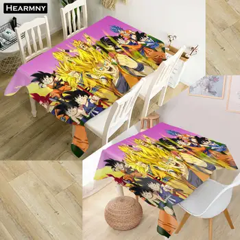 

Custom Dragon-Ball-Z Tablecloth Waterproof Oxford Fabric Square/Rectangular Tablecloth For Wedding Table Cloth Cover TV Covers