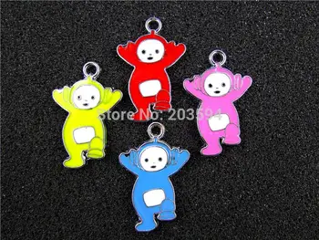 

AE303 Mix Color 20Pcs Alloy Metal Enamel Baby Charms Pendants 31x21mm