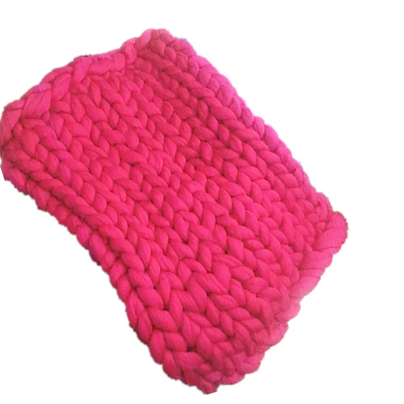 Lovrпутешествия мягкое плотное трикотажное одеяло ручной вязки реквизит для фотосессии одеяло s CrochetLlinen мягкое вязаное одеяло s - Цвет: Красный