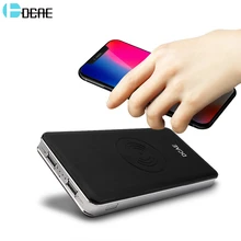 DCAE 10000mah Power Bank External Qi Wireless Charger Battery Powerbank Portable Mobile Phone for iPhone X 8 Plus Samsung S9 S8