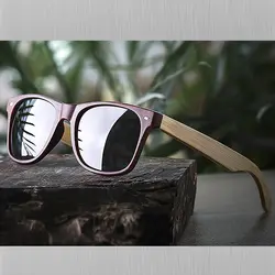 RFOLVE модные квадратные поляризованные очки Для мужчин бренд сверхлегкий деревянные очки нога солнцезащитные очки HD вождения очки мужской