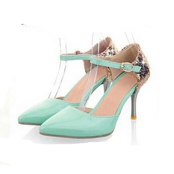 

Nice Sexy High Heels Big Yards 26-65 Yards Sandals Sequined Women Shoes Pointed W528