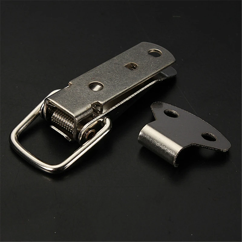 MTSPACE 4pcs/Set Hardware Cabinet Boxes Spring Loaded Latch Catch Toggle Iron Hasp For Sliding Door Simple Window Cabinet