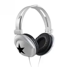 Продвижение большая звезда шаблон спортивный стиль головы типа мега бас наушники гарнитура для 3,5 мм PC мобильного телефона