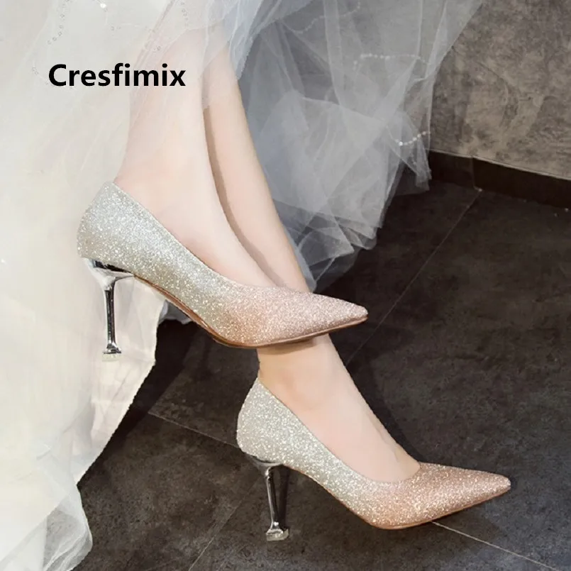 Cresfimix femmes hauts talons/женские пикантные удобные вечерние туфли на высоком каблуке