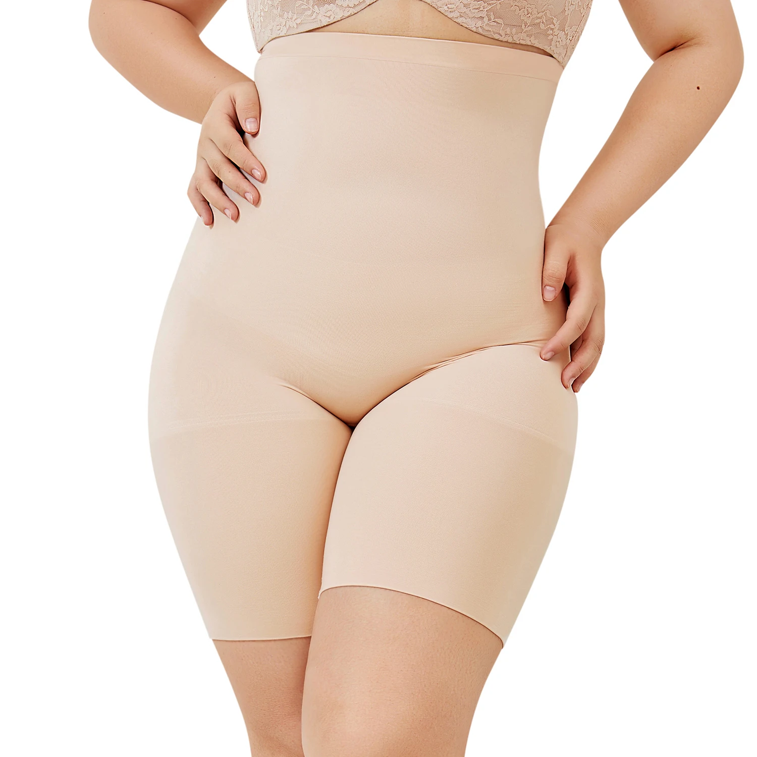 

Women's Plus Size High Waist Seamless Control Panties Shapewear Thigh Slimmer