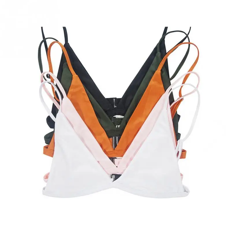 

New Sexy Bikinis Women Swimsuit without pad bra bralette Swimwear High Waisted Bathing Suits Swim Halter Push Up Bikini Set