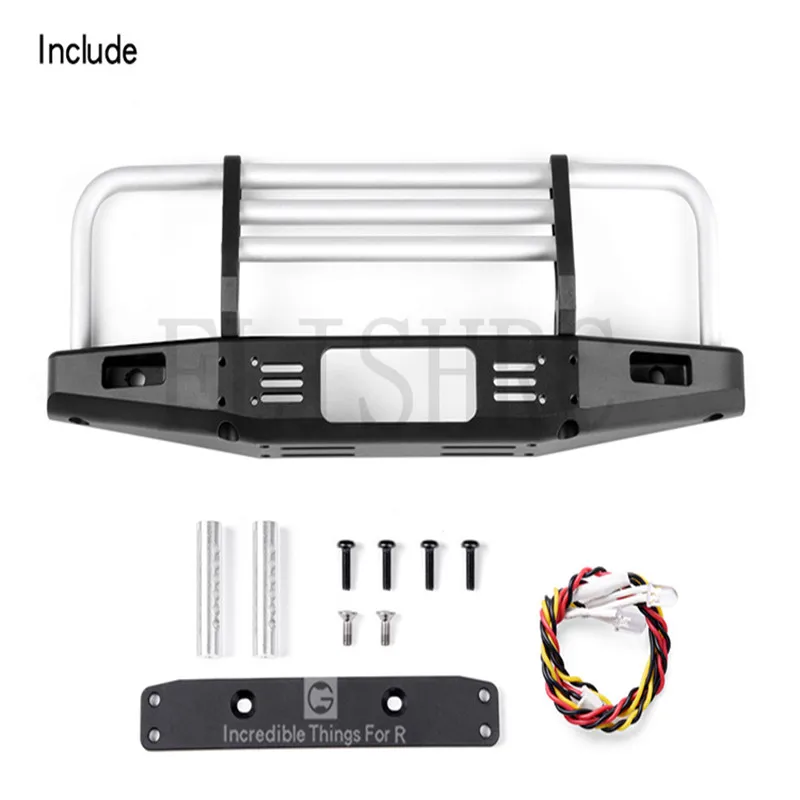 

GRC Universal Metal Front Anti-collision Bumper For 1/10 RC Crawler Car TRX4 Defender Bronco Axial Scx10