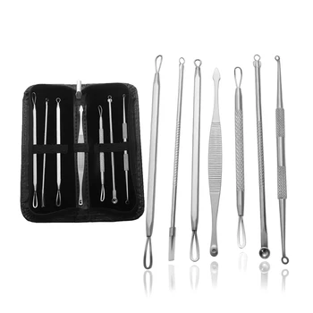 

7 Pcs/Set Professional Blackhead Whitehead Pimple Blemish Comedone Acne Extractor Remover Tool Makeup Kit