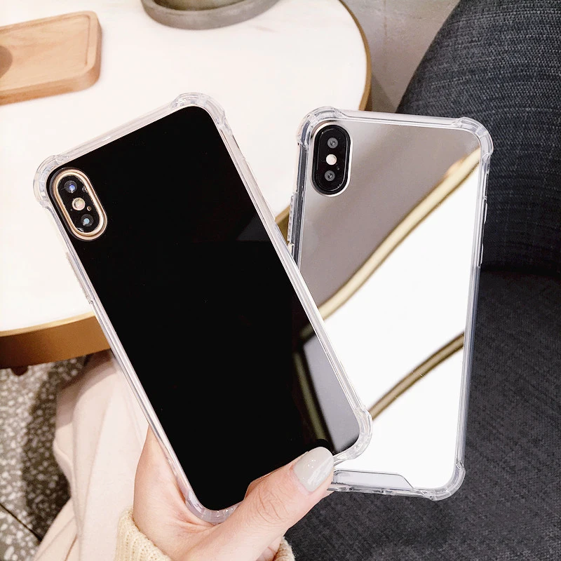 Зеркальный чехол для iphone XS MAX XR X 10 6 8plus противоударный блестящий 7 8 s plus чехлы